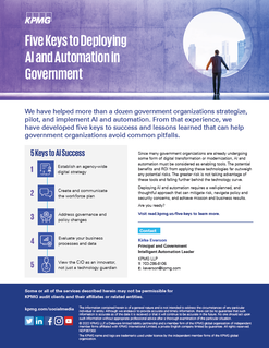 Five keys to deploying AI and Automation in Government